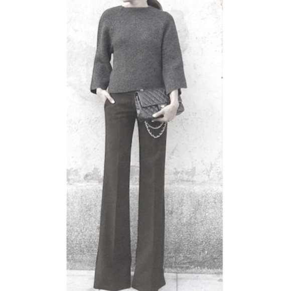BCBGMAXAZRIA Wool Dress Pants Brown Size 12 - Picture 1 of 3